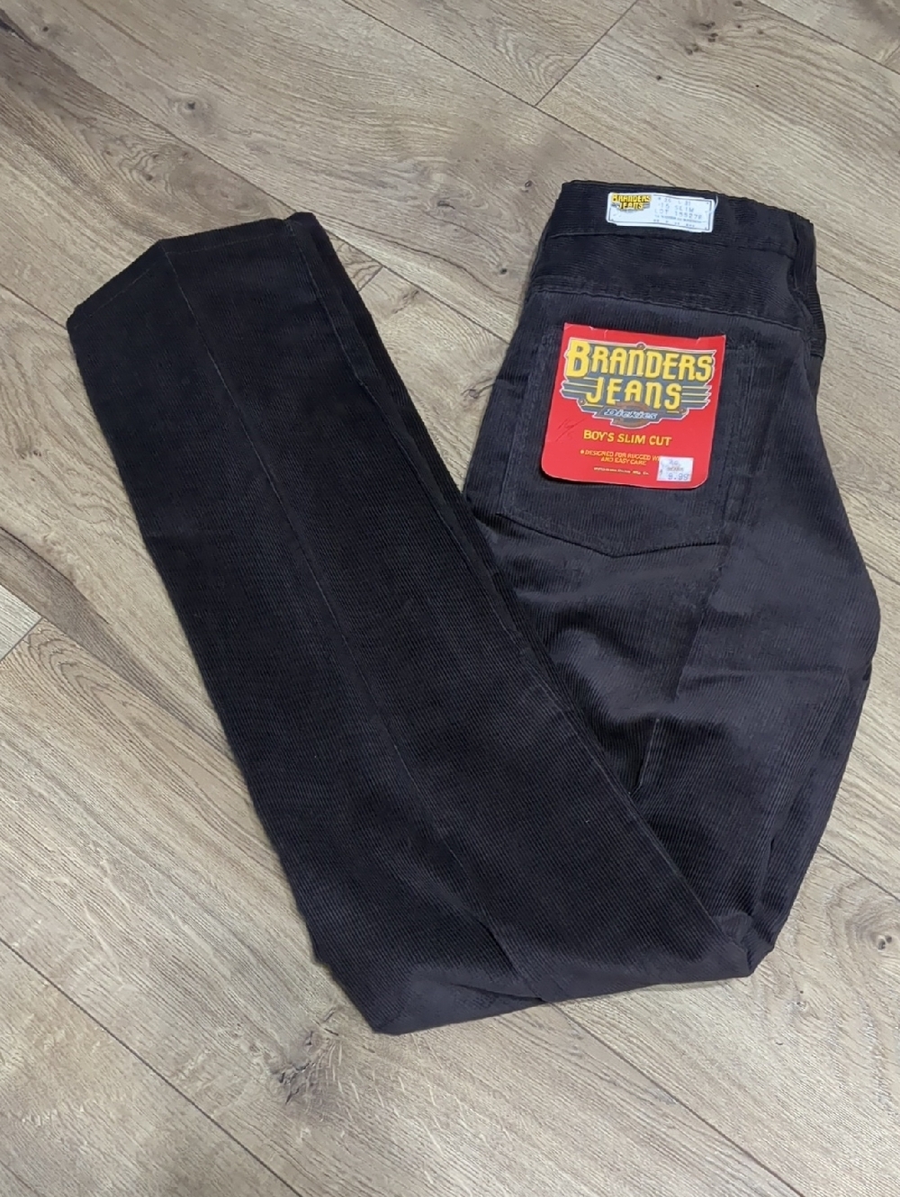 Vtg Dickies Corduroy Pants Boys Slim Cut Branders Jeans Brown Size W26 L31 NWT